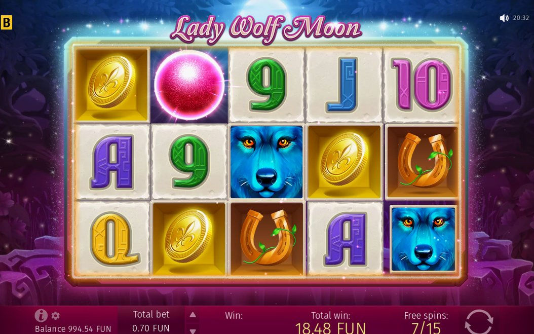 Free Spins screen with all wins at x3