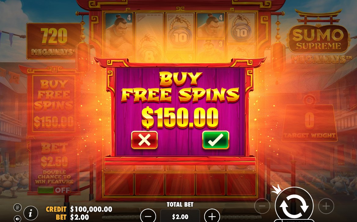 Free Spins screen with spins set by SCATTER symbols
