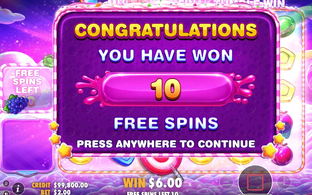 Free Spins round in progress on the 6x5 grid